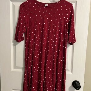 Old Navy Red Polka Dot Midi Dress
